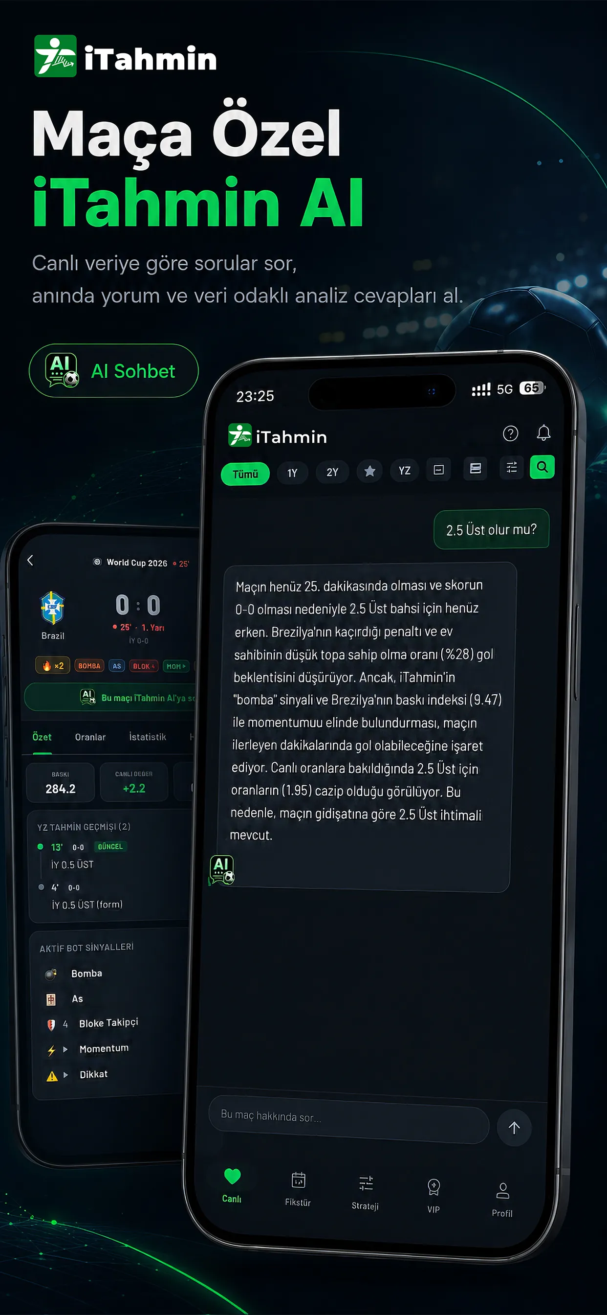 iTahmin mobil uygulama ekranı