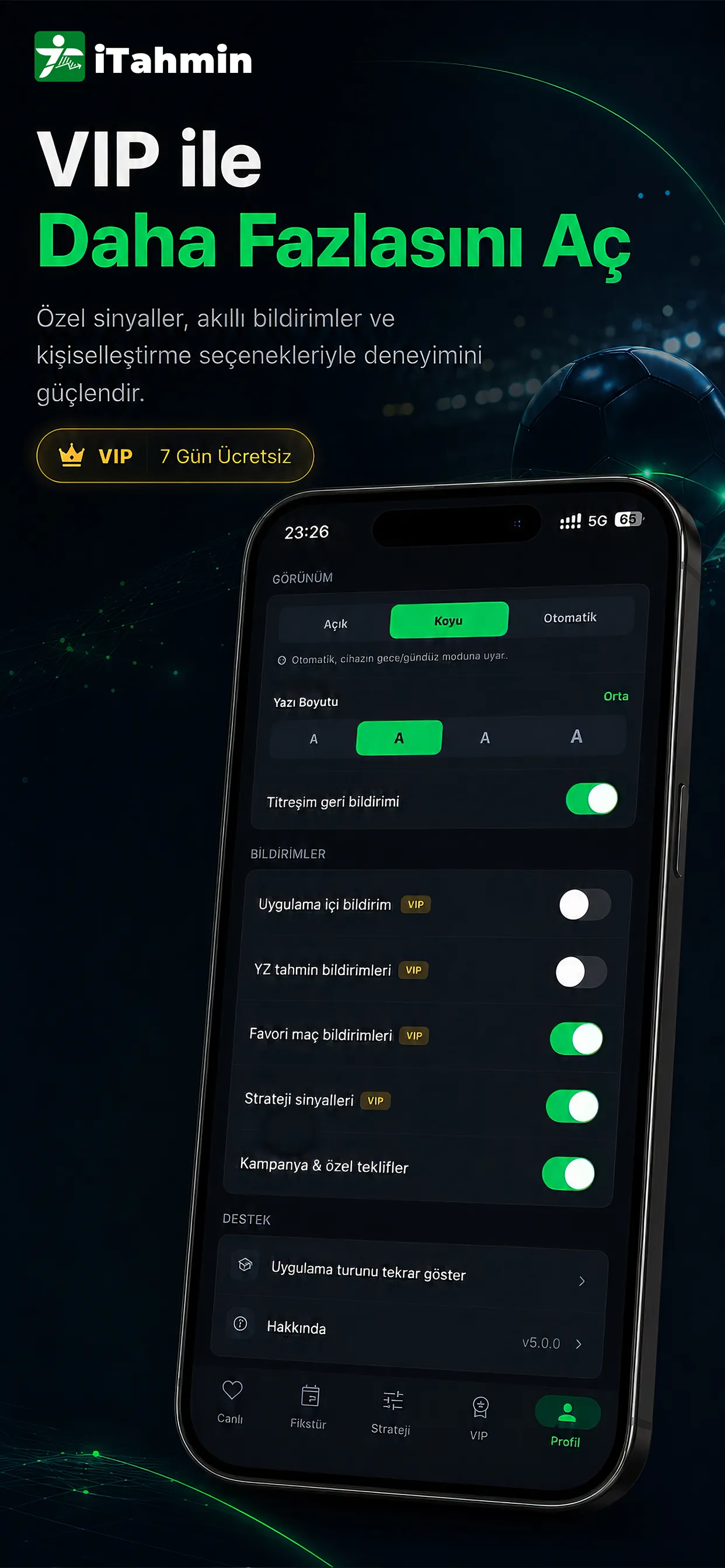 iTahmin mobil uygulama ekranı